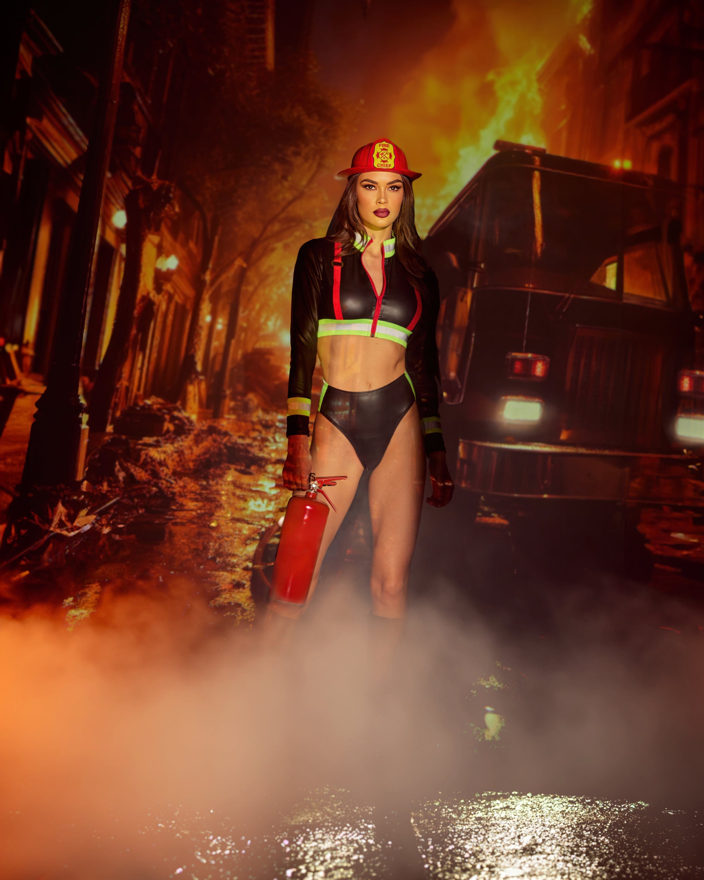 Sexy Fierce Fire Woman Costume