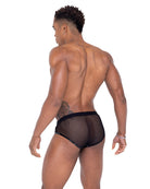 Men’s Pride Black Fishnet & Vinyl Briefs