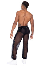 Men’s Pride Black Vinyl Mesh & Mesh Joggers