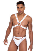 Men’s Pride Criss-Cross White Swim Briefs