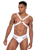 Men’s Pride Criss Cross White Harness