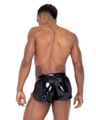 Men’s Pride Mesh Black Vinyl Runner Shorts