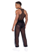 Men’s Pride Vinyl Mesh & Mesh Black Joggers