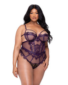 Plus Size Sugar Plum Lace Teddy